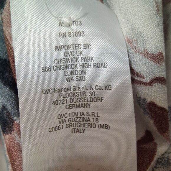 Denim & Co Stretch Woven Button Up Long Sleeve Floral Large - Picture 12 of 12